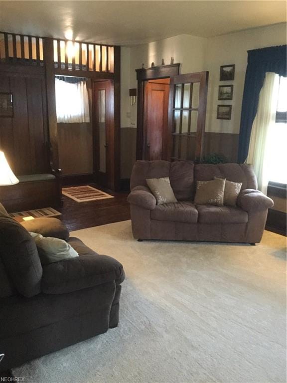 Great Room showcasing some old world charm with th