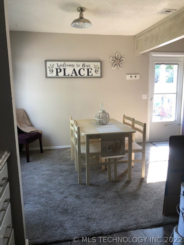 Dining area open to living and kitchen