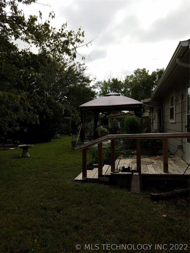 Deck from back door and patio