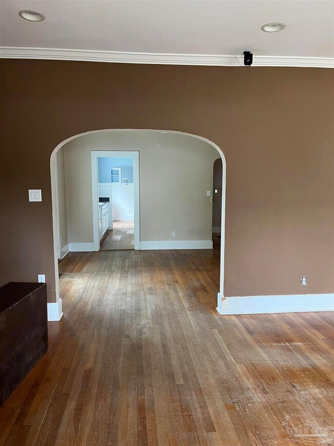 View from Living Room through Arch Opening