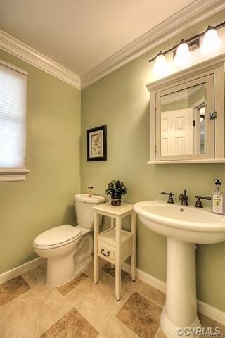 Half Bath located on first floor.