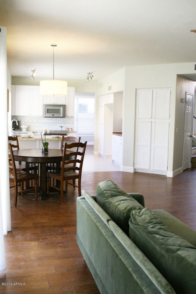 breakfast nook and kitchen