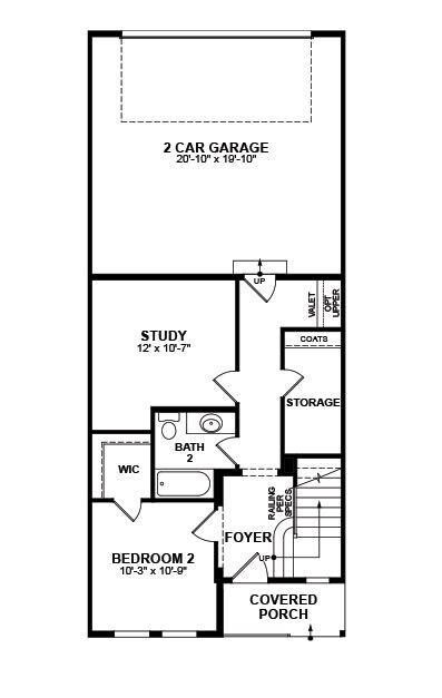 Beazer Homes Carmel floor plan first floor