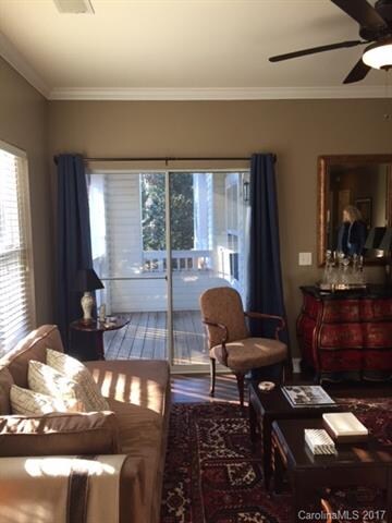 Family room has access to covered veranda