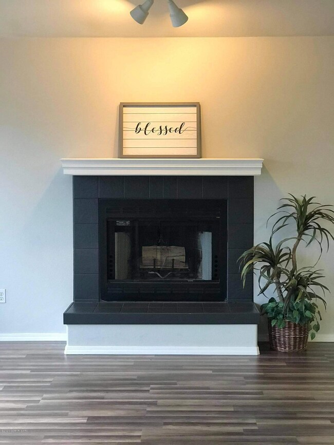 Wood burning fireplace