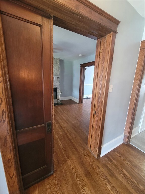 Pocket doors to living room