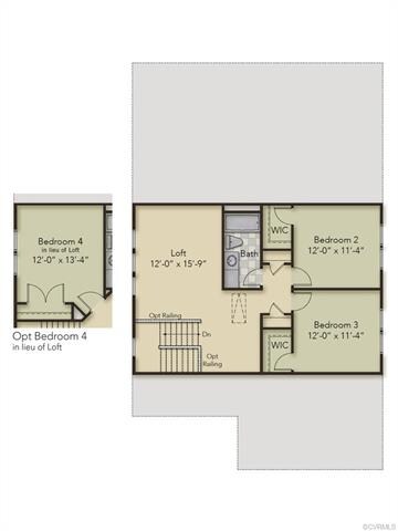 SECOND FLOOR - This home includes the double vanit