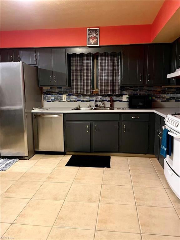 kitchen with stainless steel fridge & dishwasher staying