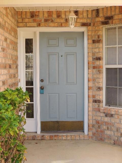 Front door with a sidelight
