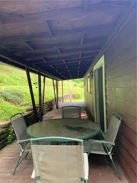 Over sized back covered deck!