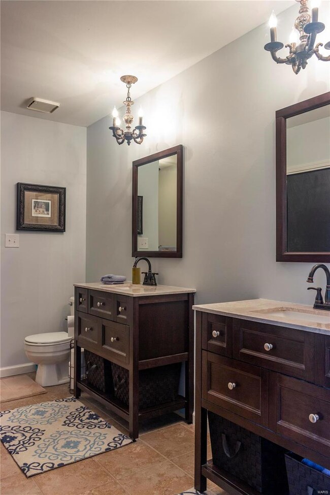 The updated master bath is the perfect retreat to get ready and pamper yourself.