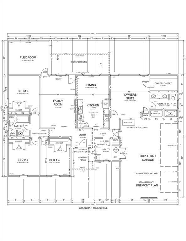 Well thought out split floorplan provides a privat