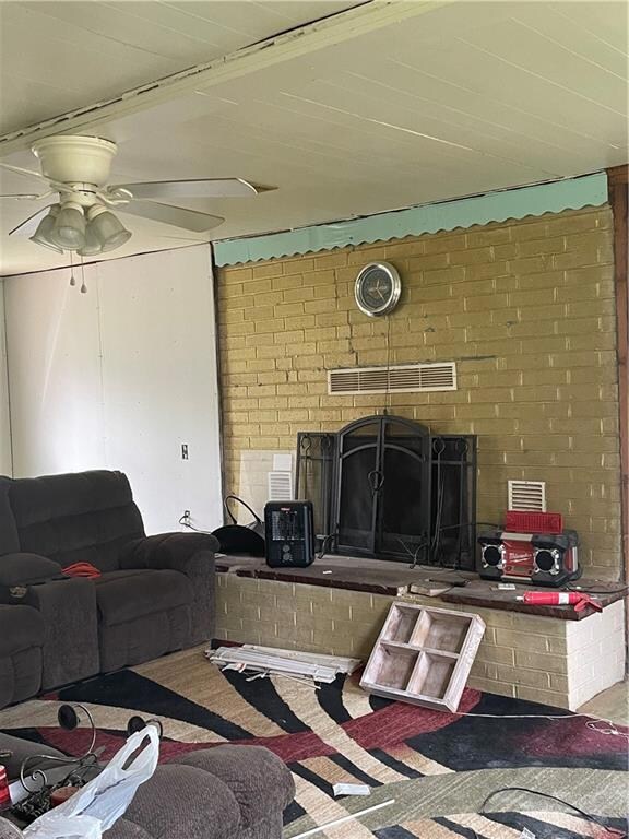 Living area w/fireplace