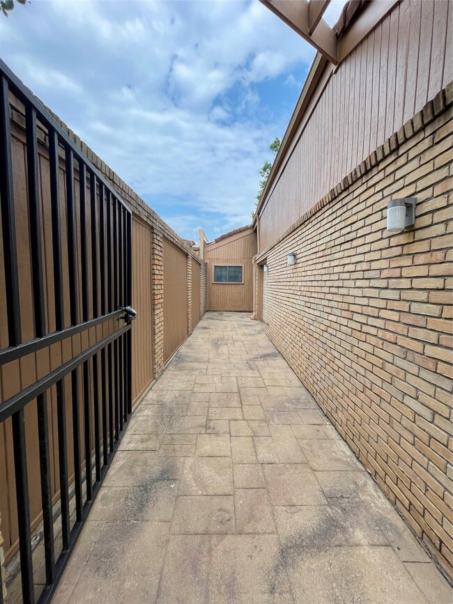 Gated courtyard entry