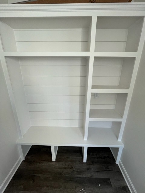 Shiplap Drop Zone in Utility Room