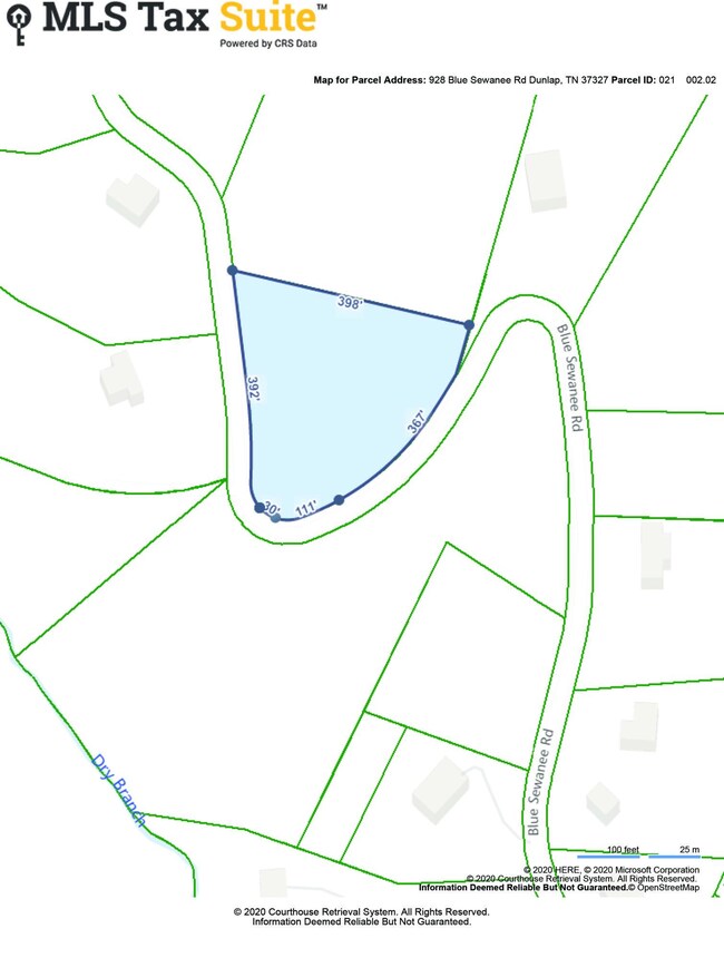 CRS Data - Property Map for 928 Blue Sew