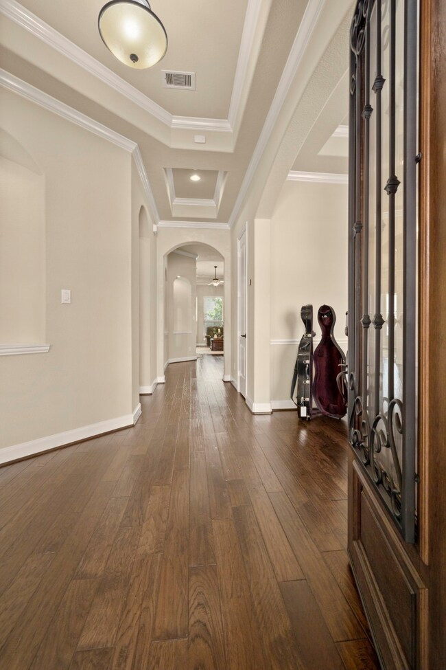 Gorgeous wood flooring throughout the home.