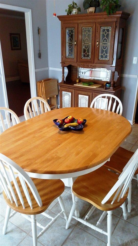 Spacious dining area