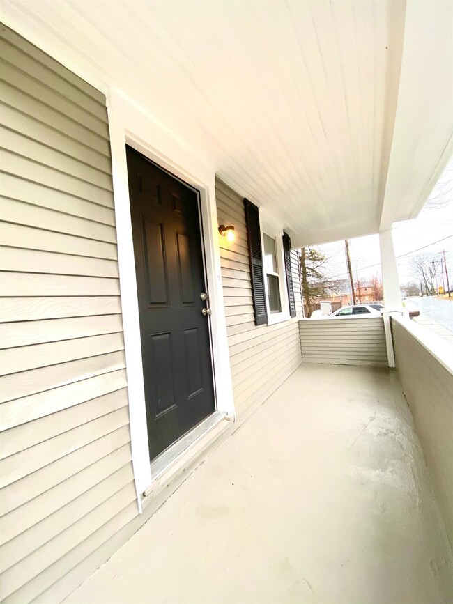The freshly painted porch is the perfect place for