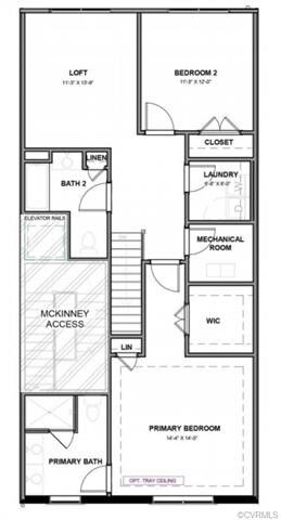 2nd Floor of Arlington condo (note that Loft can b