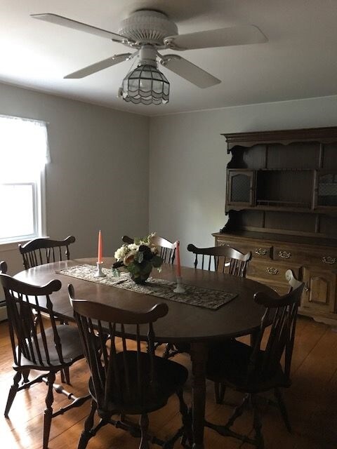 This spacious room with a fireplace makes for a be