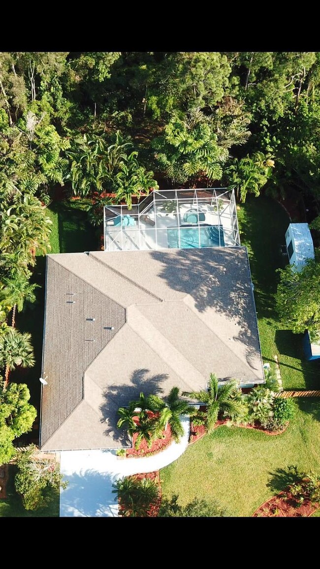 arial shot of house + preserve