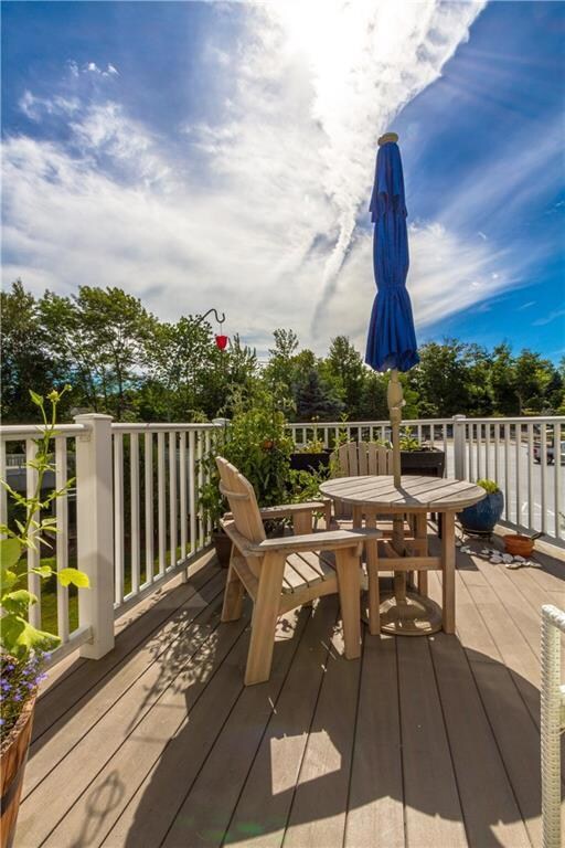 Private deck off of living area.