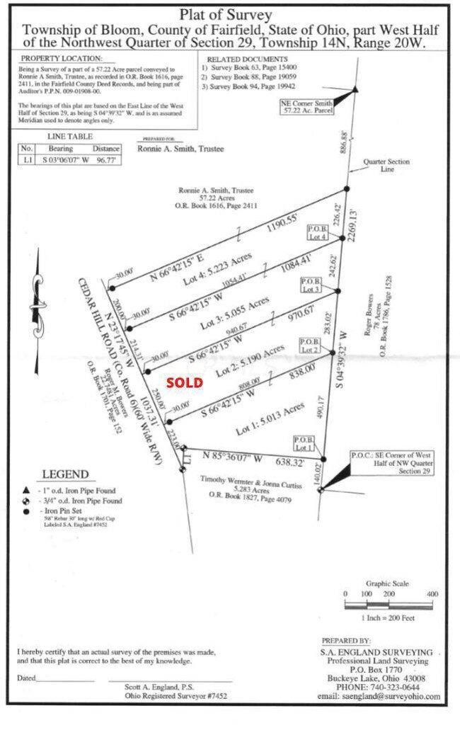 Cedar Hill Rd Plot of Survey