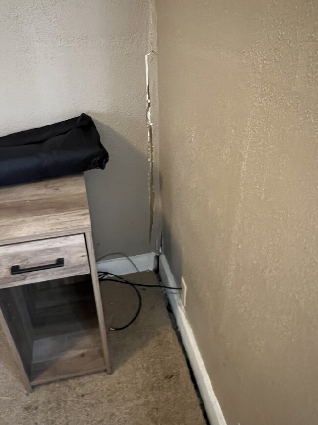 Foundation is pulling away from wall.