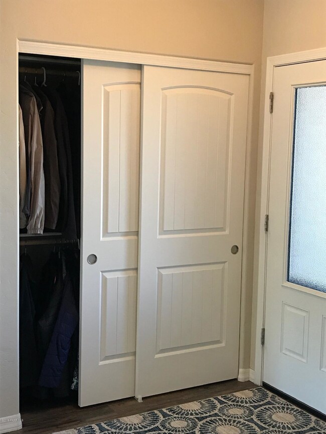 Entry closet with double poles