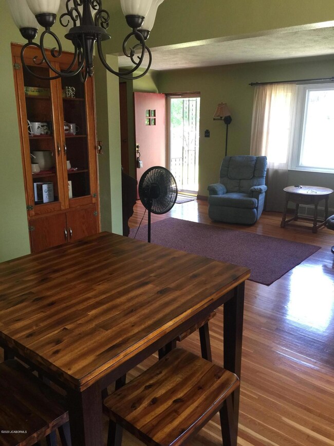 Dining room looking into living room
