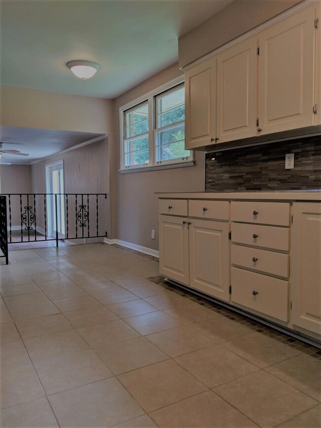 Spacious, eat-in kitchen.