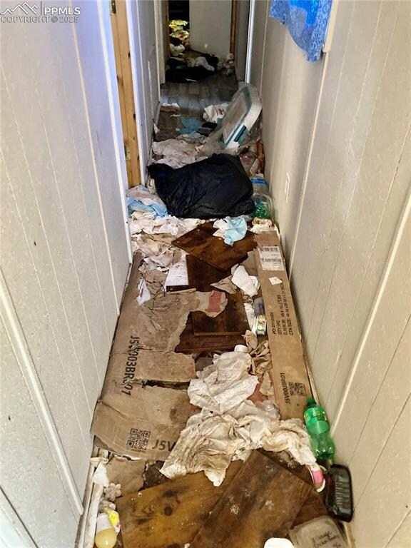 Hallway leading to the bedrooms and bath.