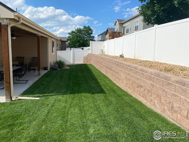 Beautifully landscaped backyard