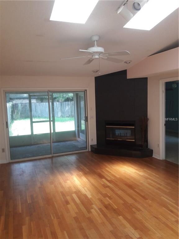 From the dining room into the great room, overlook