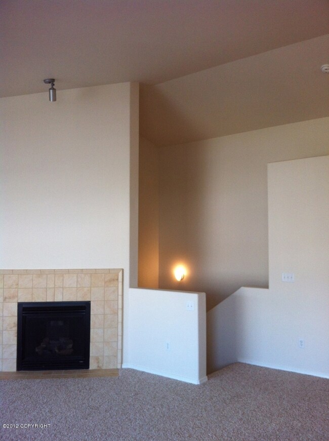 Fireplace and stairway