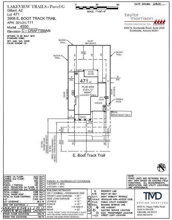 3908 E Boot Track Trail Plot plan