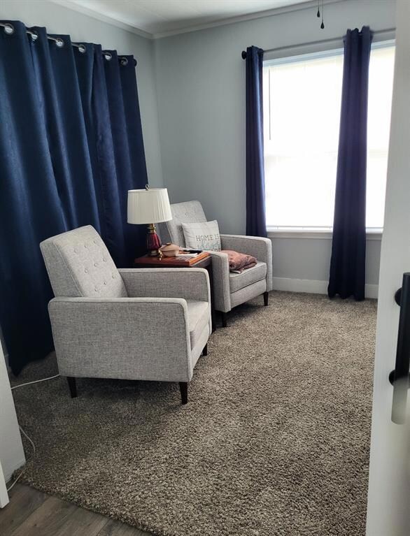 Living area featuring hardwood / wood-style floors
