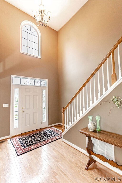 Two story foyer