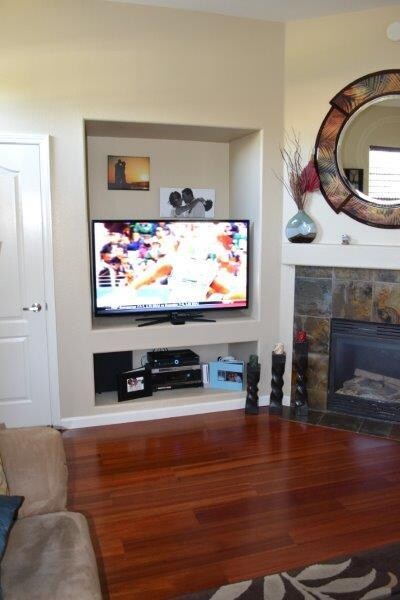 Family room with surround sound