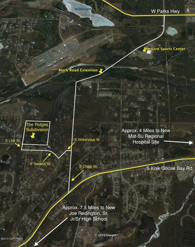The Ridges Subdivision Map