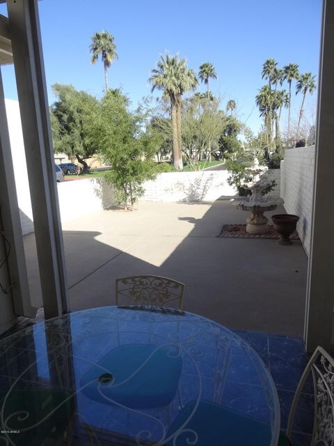 view of front patio