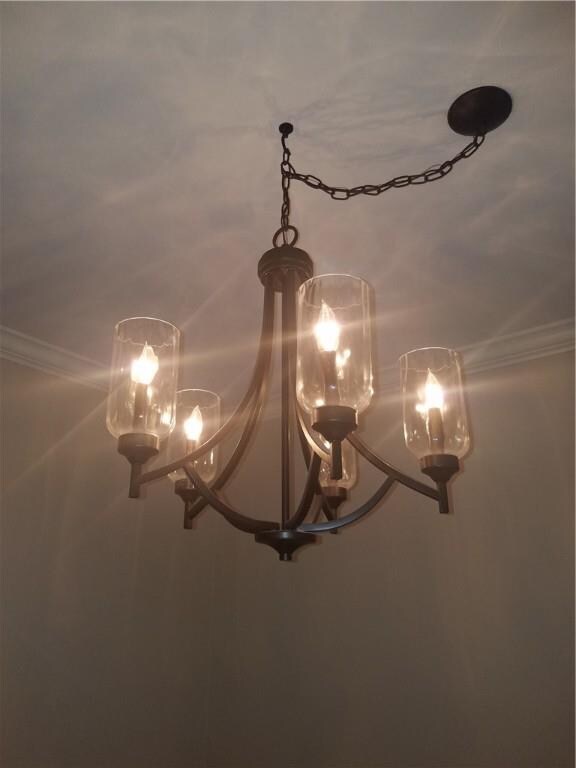 Handsome dining room chandelier