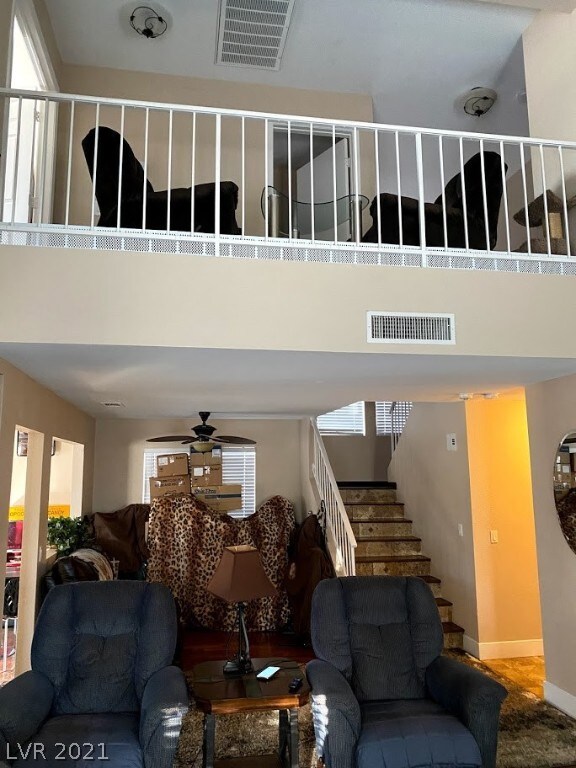 View from foyer to loft