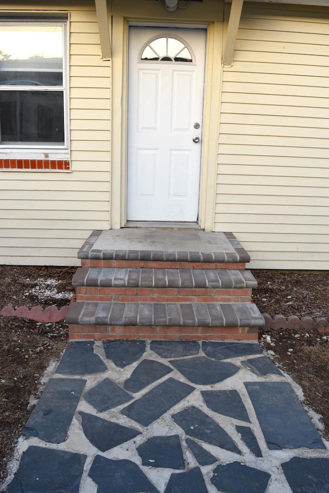 Flagstone Walkway & Brick Steps