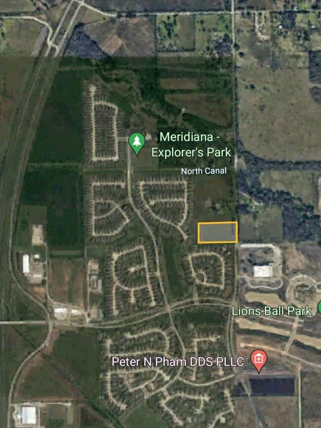 Prime location across from Meridiana Elementary.