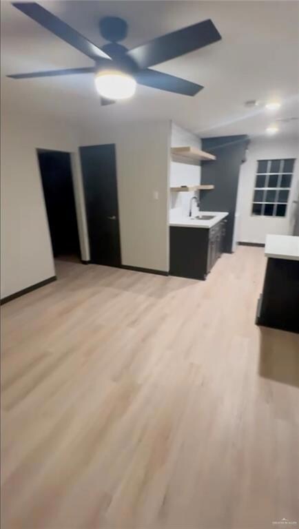 Unfurnished room featuring light wood-style floors