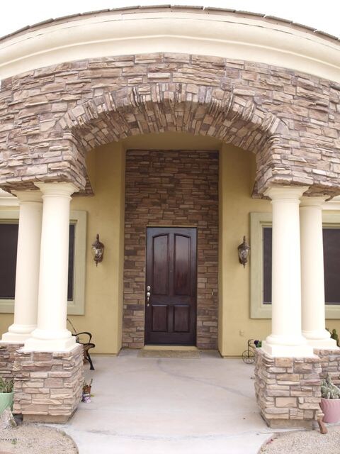 front door from courtyard