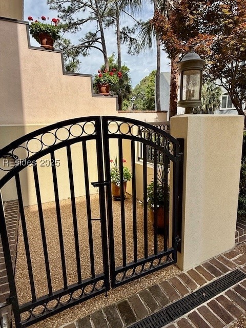 Charming gated courtyard entry