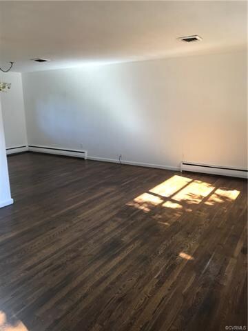 Living room open to dining area